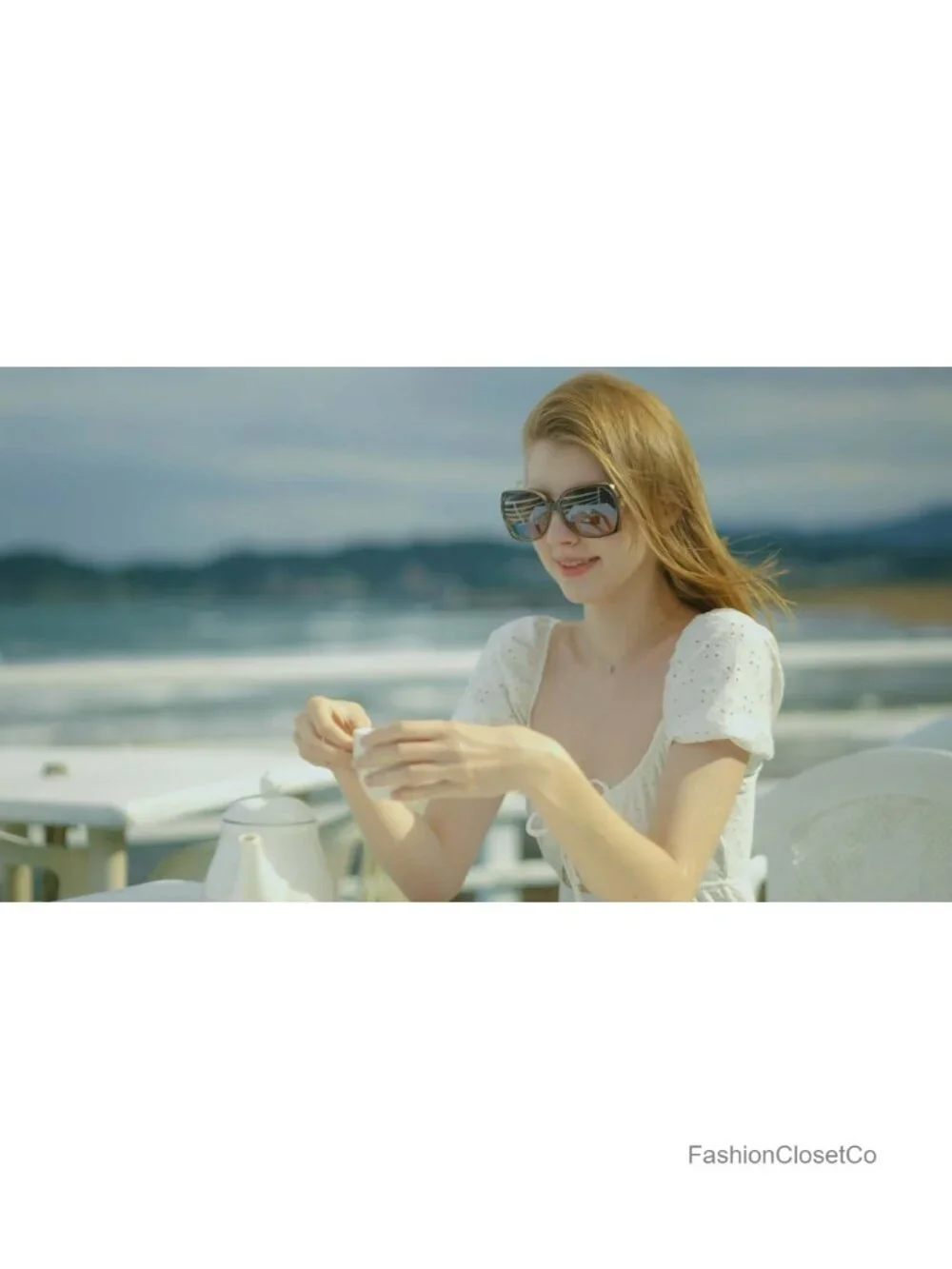 Oversized Square Jackie O Cat Eye Butterfly Sunglasses - Polarized UV Protection